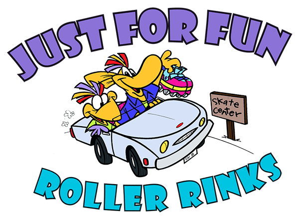 Just for Fun Roller Rink Logo